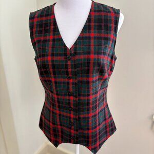 Vintage Pendleton Wool Plaid Vest, Women's Vintage Size 12